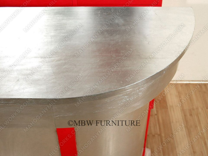 6ft Retro Silver/Red Home Pub Bar