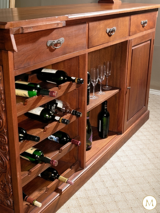 7ft Mahogany Carved Canopy Home Pub Bar