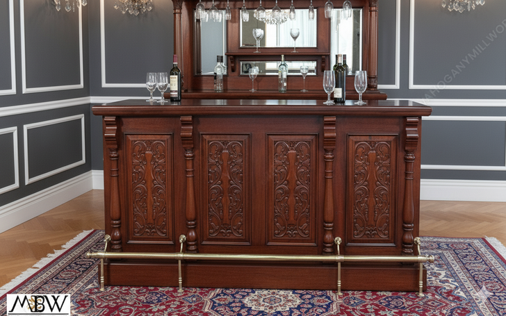 The Aristocrat 7ft Mahogany Victorian Home Pub Bar Set