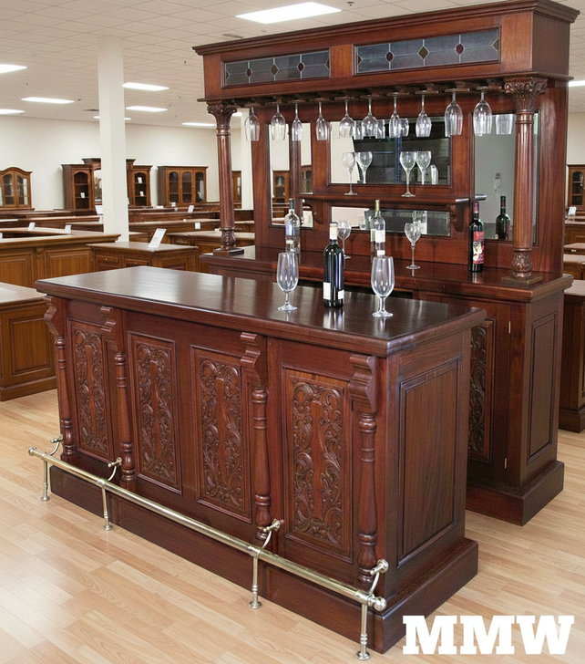 The Aristocrat 7ft Mahogany Victorian Home Pub Bar Set