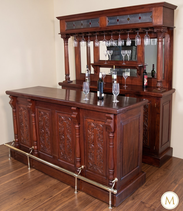 7ft Mahogany Victorian Home Pub Bar