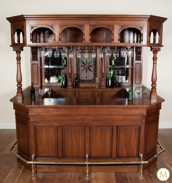 Belmonte 8.5ft Mahogany Canopy Pub Bar Set
