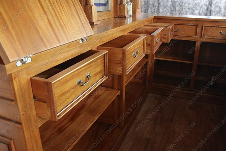 8.5ft Light Mahogany Canopy Pub Bar Set