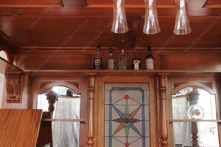 8.5ft Light Mahogany Canopy Pub Bar Set