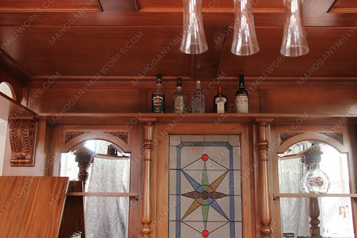 8.5ft Light Mahogany Canopy Pub Bar Set