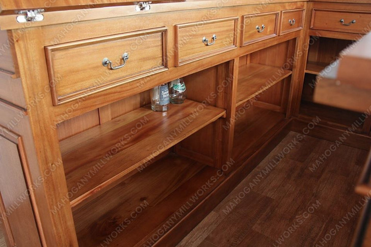 8.5ft Light Mahogany Canopy Pub Bar Set