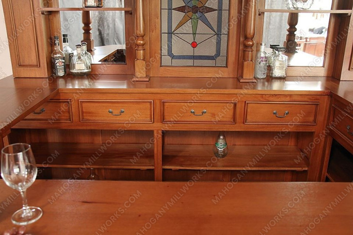 8.5ft Light Mahogany Canopy Pub Bar Set