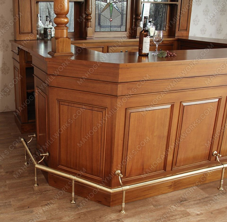 8.5ft Light Mahogany Canopy Pub Bar Set