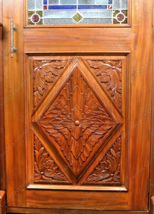 London Canopy Pub Bar Set w leaded Stained Glass Doors