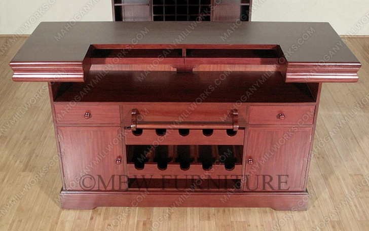 6ft Mahogany Liquor Wine Cocktail Pub Bar