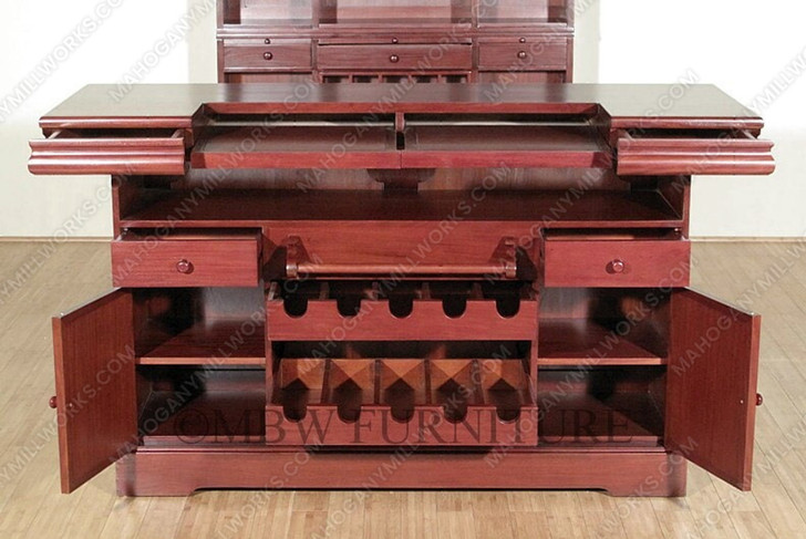 6ft Mahogany/Cherry Cocktail Home Bar