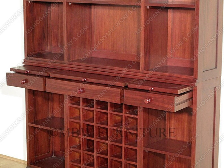 6ft Mahogany/Cherry Cocktail Home Bar