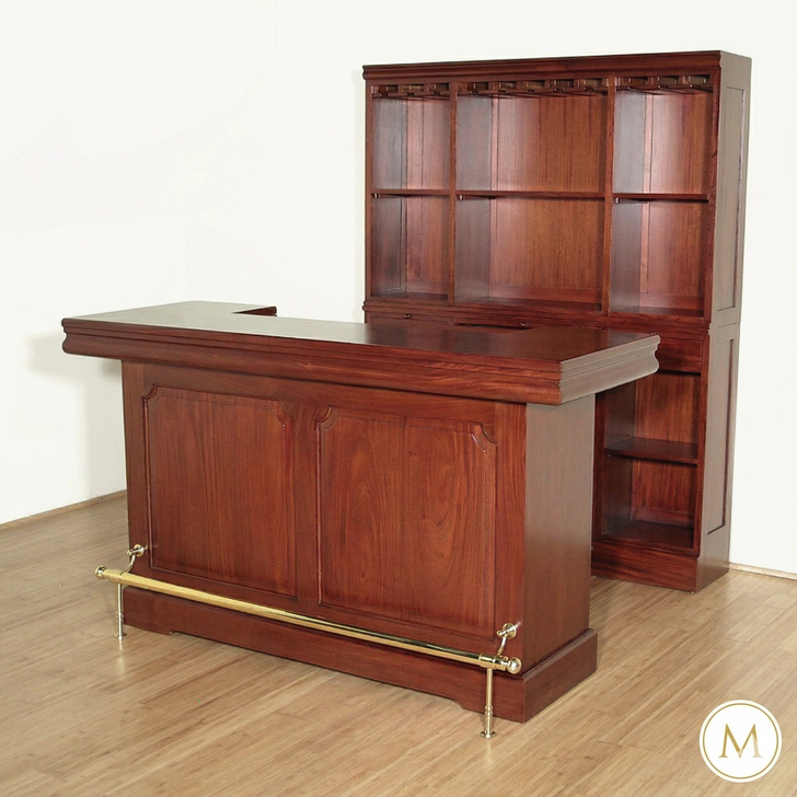 6ft Mahogany/Cherry Cocktail Home Bar