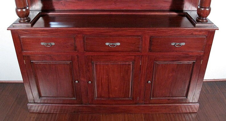 8.5ft Cherry Home Pub Bar w/ Stained Glass