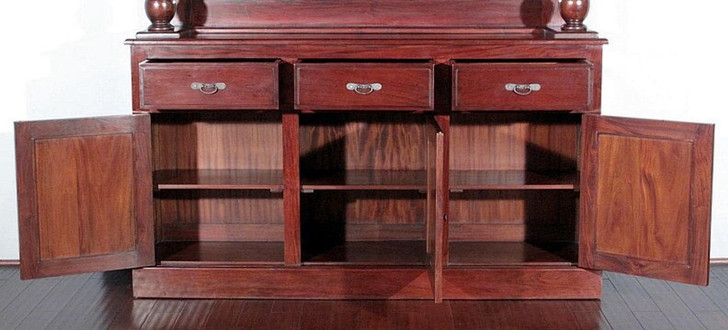 8.5ft Cherry Home Pub Bar w/ Stained Glass