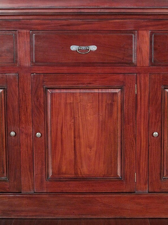 8.5ft Cherry Home Pub Bar w/ Stained Glass