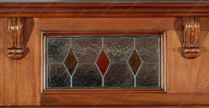 Light Mahogany Stained Glass Corner Pub Bar