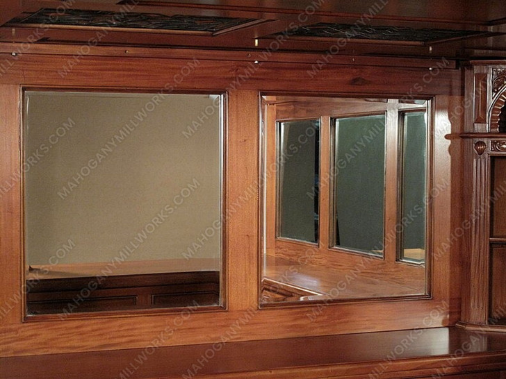 9.5ft Mahogany Stained Glass Corner Pub Bar