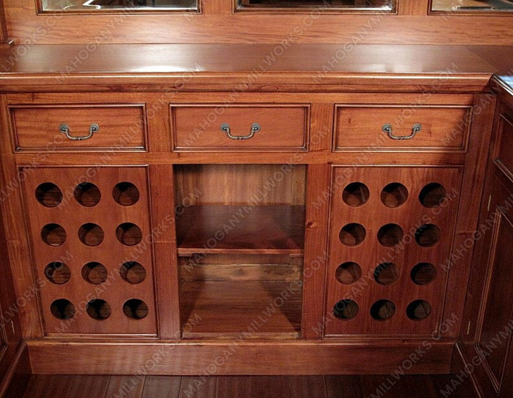 Light Mahogany Stained Glass Corner Pub Bar