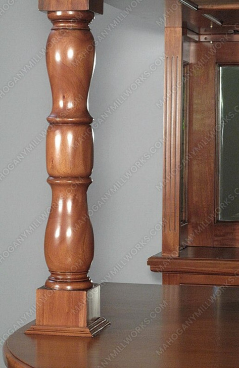 Light Mahogany Stained Glass Corner Pub Bar