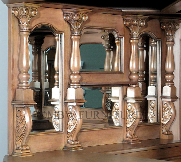 9.5ft Honey Mahogany Canopy Pub Bar