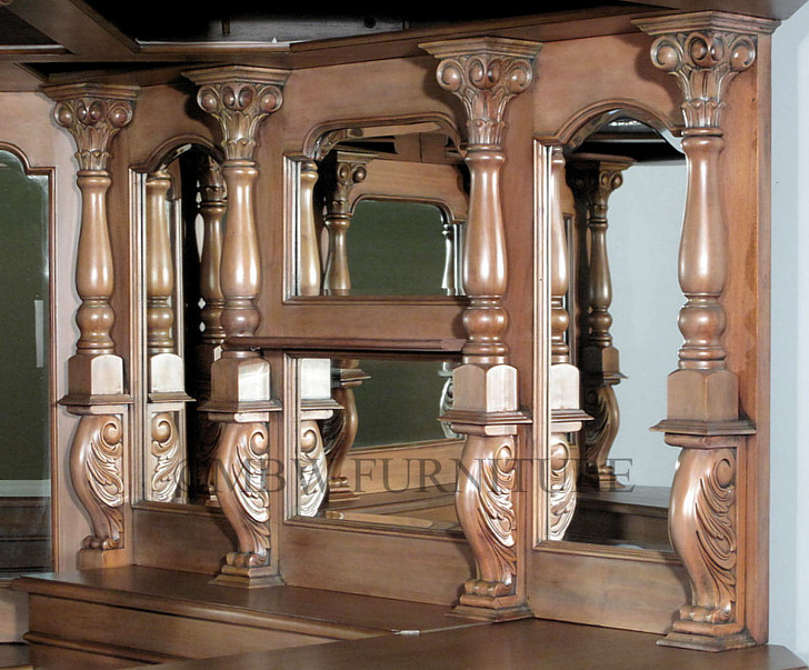 9.5ft Honey Mahogany Canopy Pub Bar