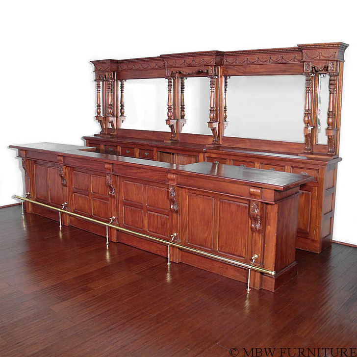 14.5ft Mahogany Victorian Pub Bar