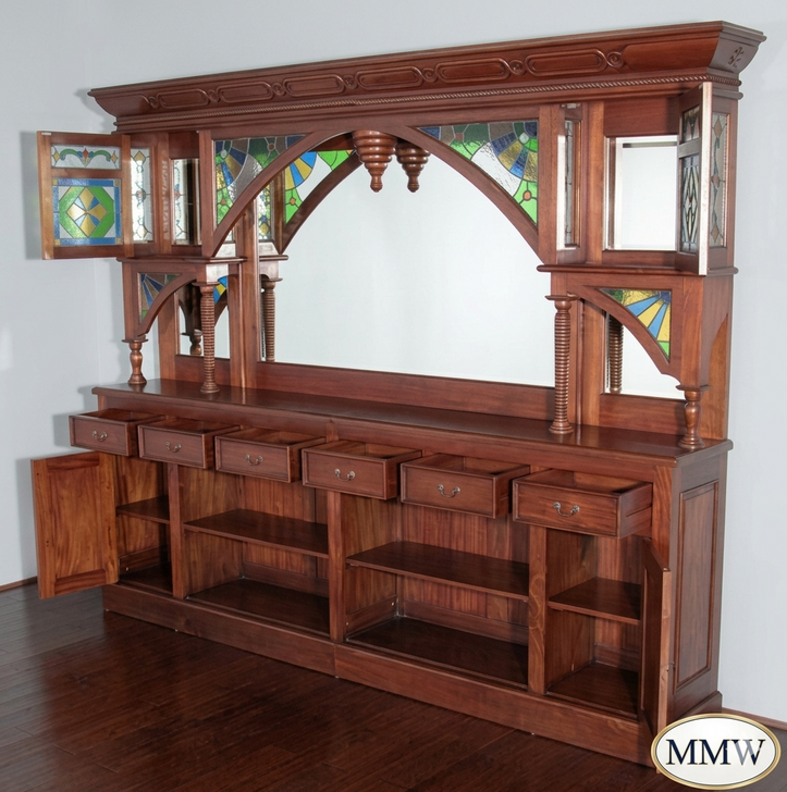 12.5ft Mahogany Pecan Victorian Pub Bar