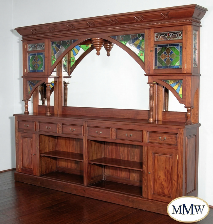 12.5ft Mahogany Pecan Victorian Pub Bar