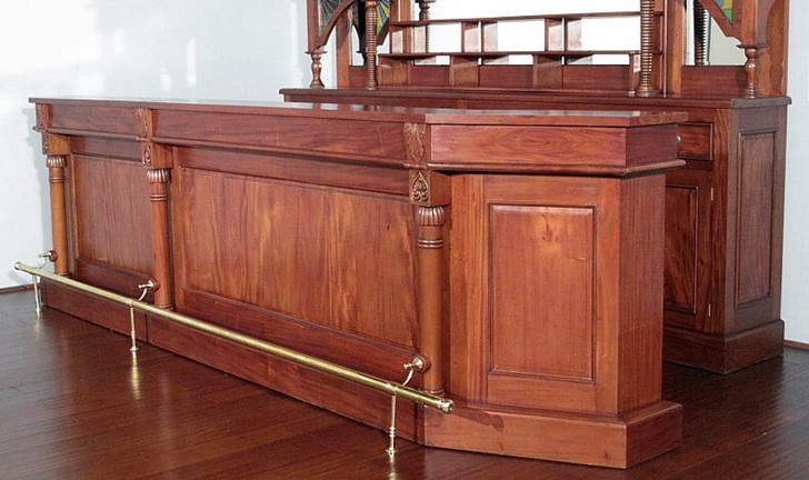 12.5ft Mahogany Pecan Victorian Pub Bar