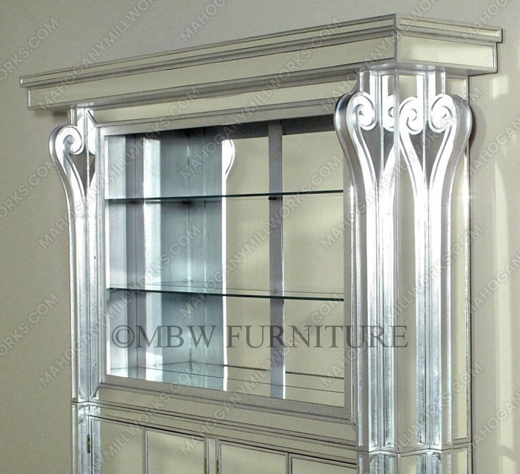 6ft Modern Contemporary Mirrored Pub Bar Set