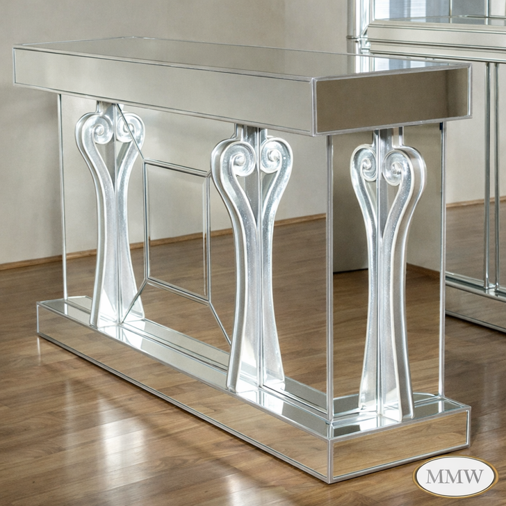 6ft Mirrored Glass Home Bar