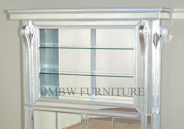 6ft Mirrored Glass Home Bar