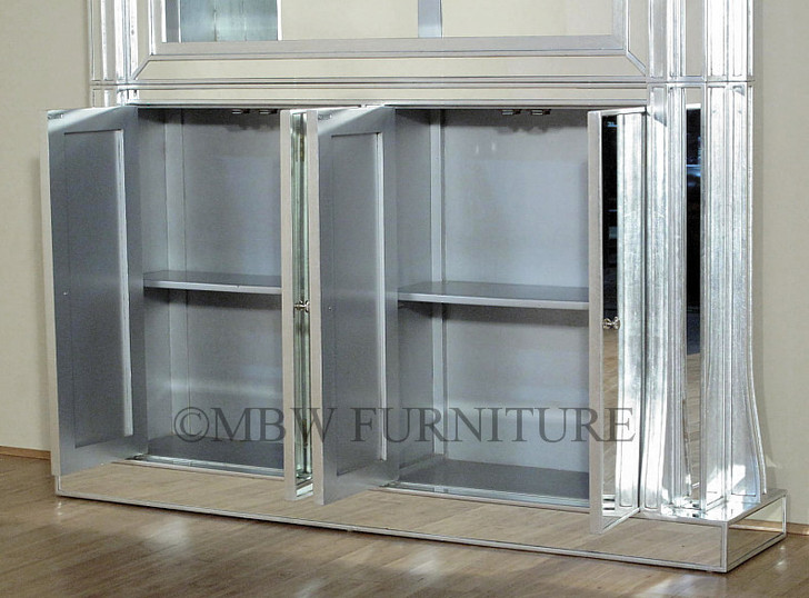 6ft Mirrored Glass Home Bar