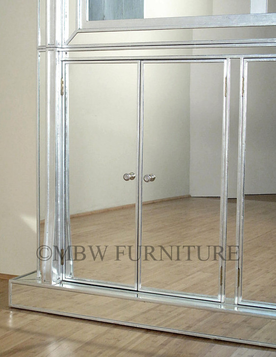 6ft Mirrored Glass Home Bar