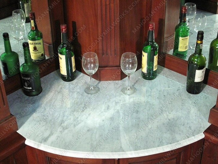 10ft Mahogany Distressed L- Shape Corner Pub Bar
