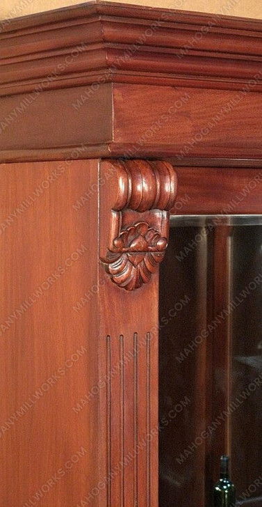 10ft Mahogany Distressed L- Shape Corner Pub Bar