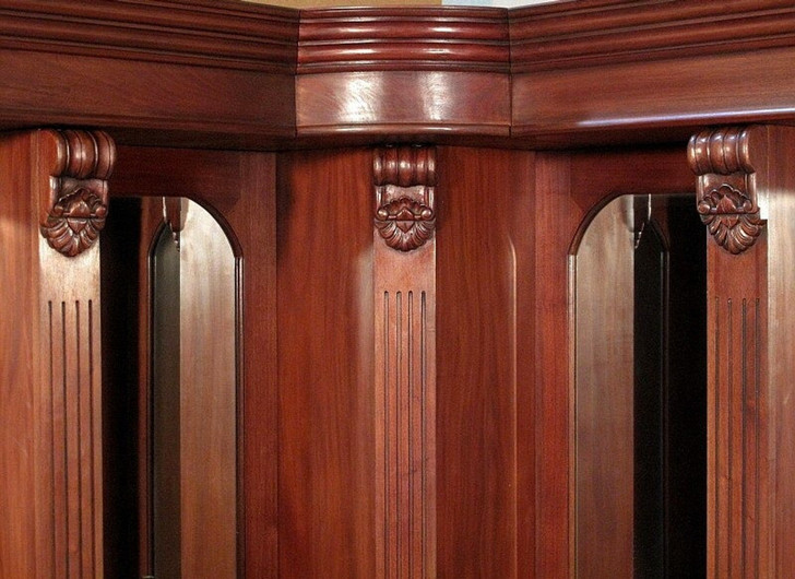 10ft Mahogany Distressed L- Shape Corner Pub Bar