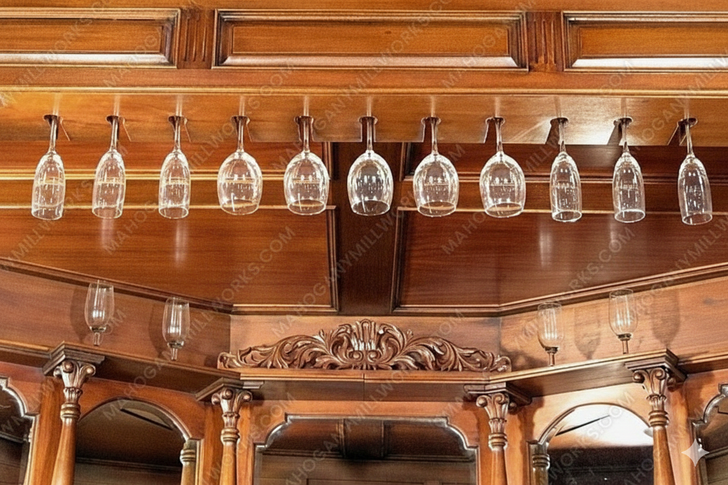 13ft Corner Canopy Pub Bar w/ Brass Rails