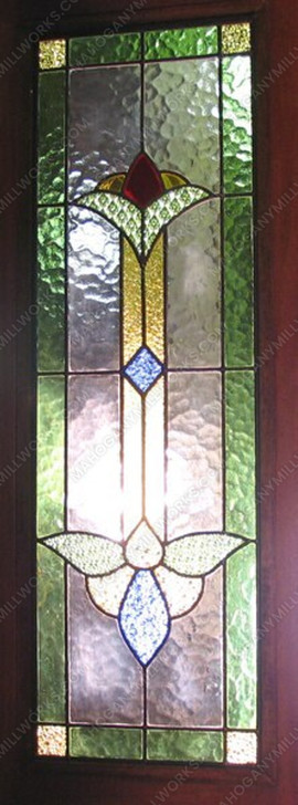 14ft Distressed Mahogany Stained Glass Canopy Pub Bar