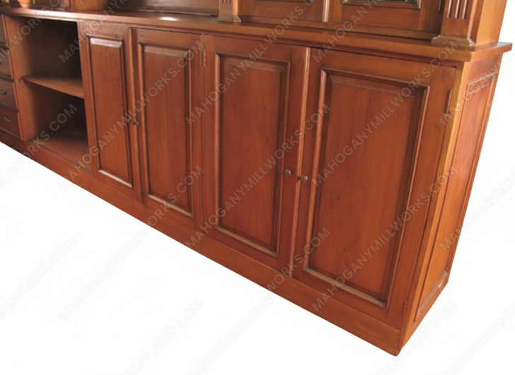 14ft Yorkshire Stained Glass Canopy Pub Bar w/ Brass Rails