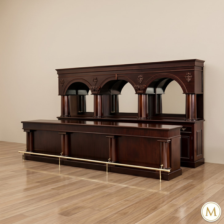 16ft Dark Mahogany Brunswick Pub Bar
