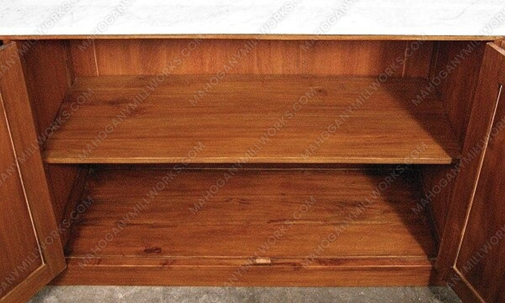 7.5ft Mahogany U-Shape Marble top Horseshoe Pub Bar w/Brass Rails