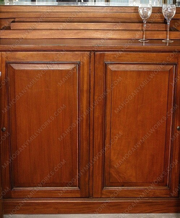 7.5ft Mahogany U-Shape Marble top Horseshoe Pub Bar w/Brass Rails