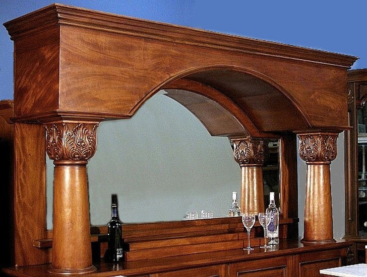 7.5ft Mahogany U-Shape Marble top Horseshoe Bar
