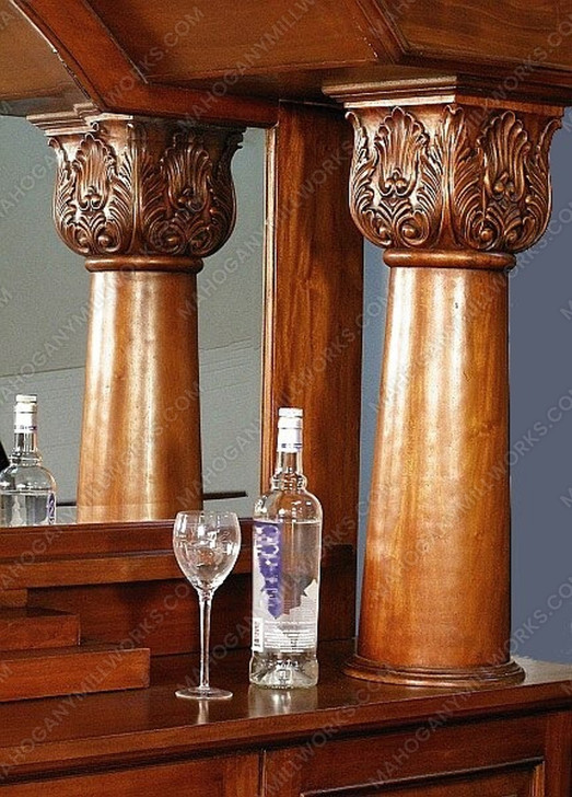 7.5ft Mahogany U-Shape Marble top Horseshoe Bar