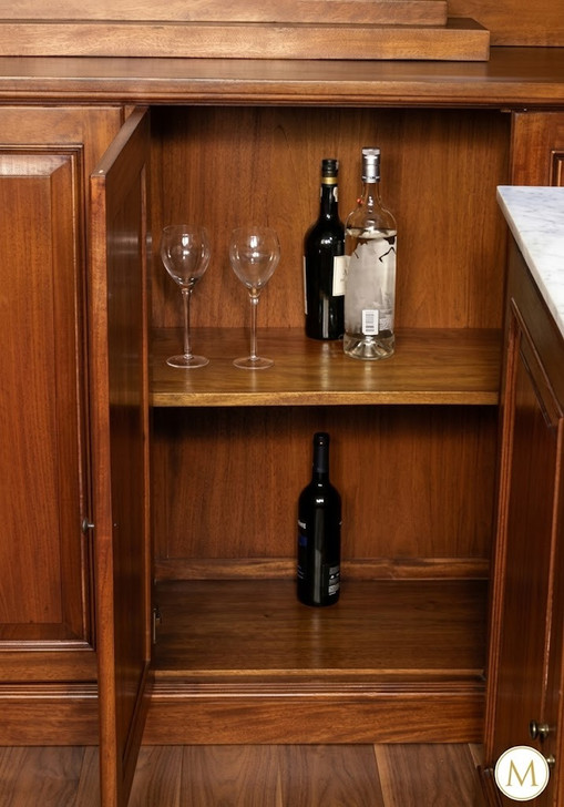 7.5ft Mahogany U-Shape Marble top Horseshoe Bar