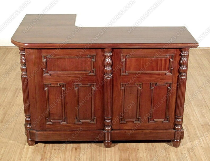 6ft Solid Mahogany Carved Corner Home Pub Bar