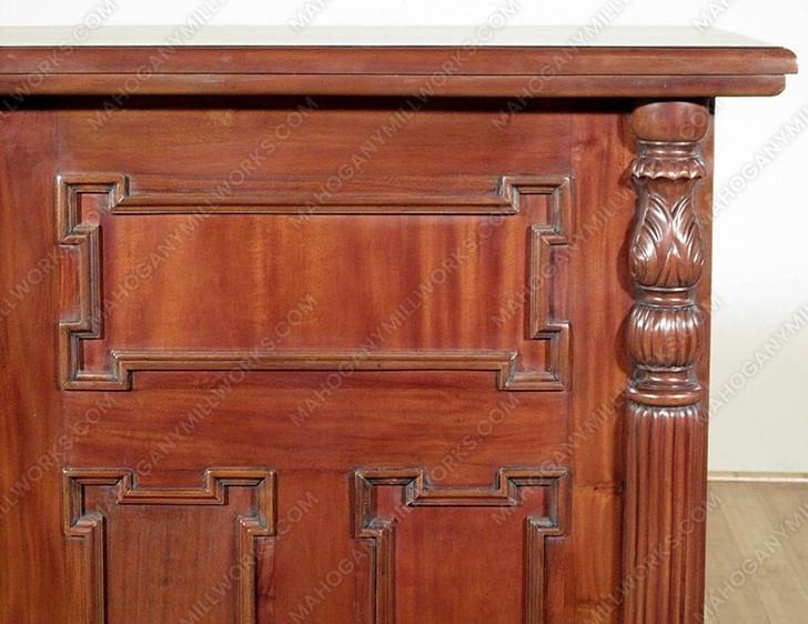 6ft Solid Mahogany Carved Corner Home Pub Bar