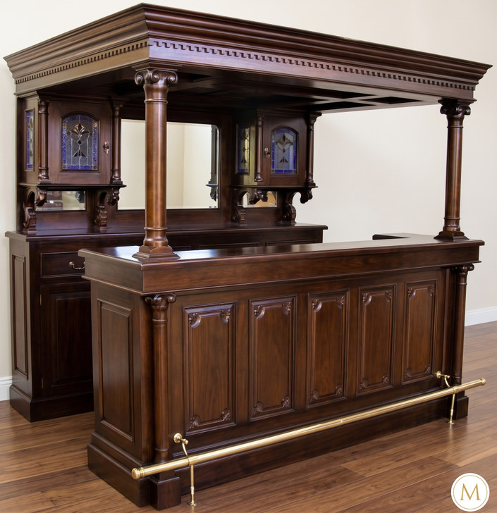 Dark Mahogany Canopy Pub Bar